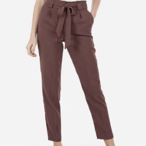 NWT Express High Waisted Paperbag Ankle Pants 4S